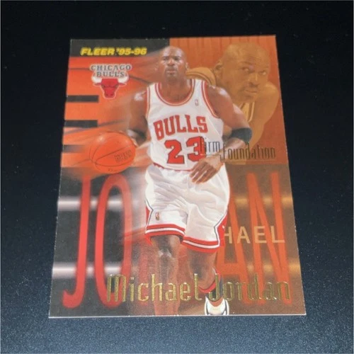 Fleer 1995-96 NBA Firm Foundation Michael Jordan Insert #323 Bulls