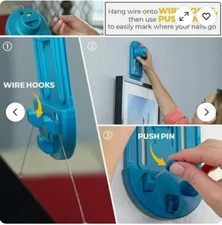 Go Hang It Pro Picture Hanging Kit w/ Level Tool Hooks Wire & Hardware Case