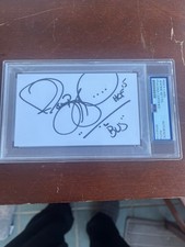 Jerome Bettis Steelers signed Index card Psa Auto HOF Bus Inscription Autograph