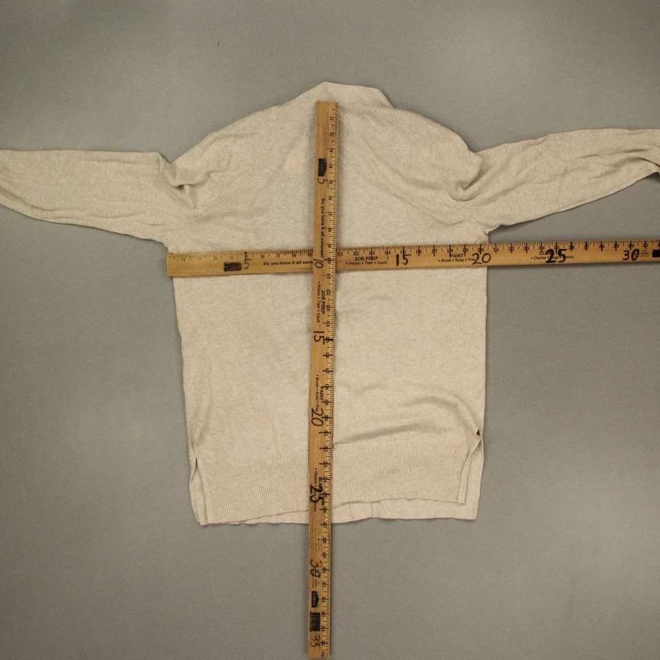 Suéter cárdigan abierto Gap para mujer mezcla de algodón y lino talla mediana beige nuevo con etiquetas Foto 3 de 4