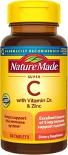 Nature Made Super C with Vitamin D3 and Zinc, Dietary Supplement for Immune Supp