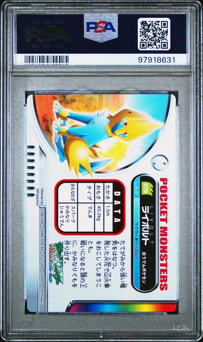 PSA 10 GEM MINT Manectric #079 Carddass Zukan Advanced Gen. Bandai