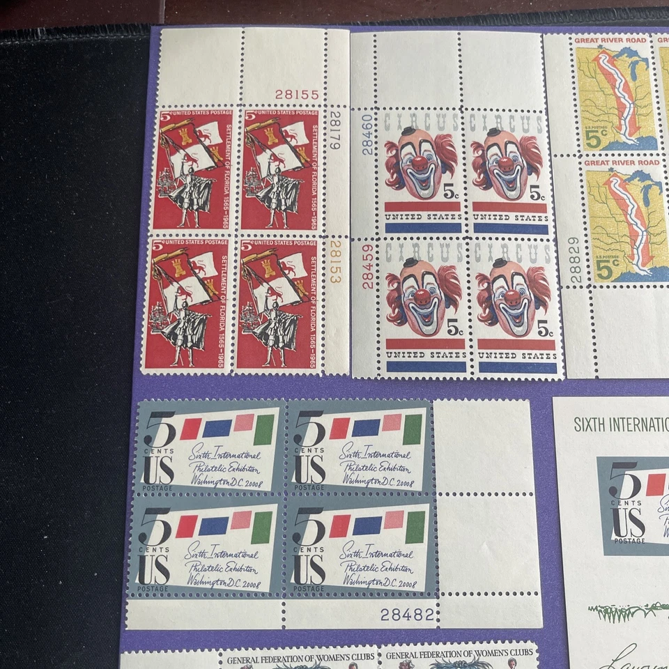 US 1963-1981 5c 8 Blocks Of 4 Stamps Plus 1 Souvenir Sheet, VF/XF, See Photos - Image 2 of 4