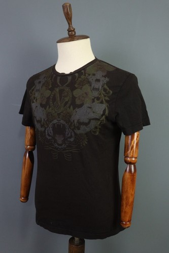 Versace Jenas Black Printed Animals Printed Short Sleeve T-Shirt Size L - 第 8/16 張圖片
