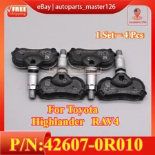 4x Tire Pressure Sensor TPMS for Toyota Highlander RAV4 13-20 315Mhz 42607-0R010