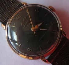 Mathey Tissot automatic mens wristwatch gold filled case 33,5 mm. in diameter