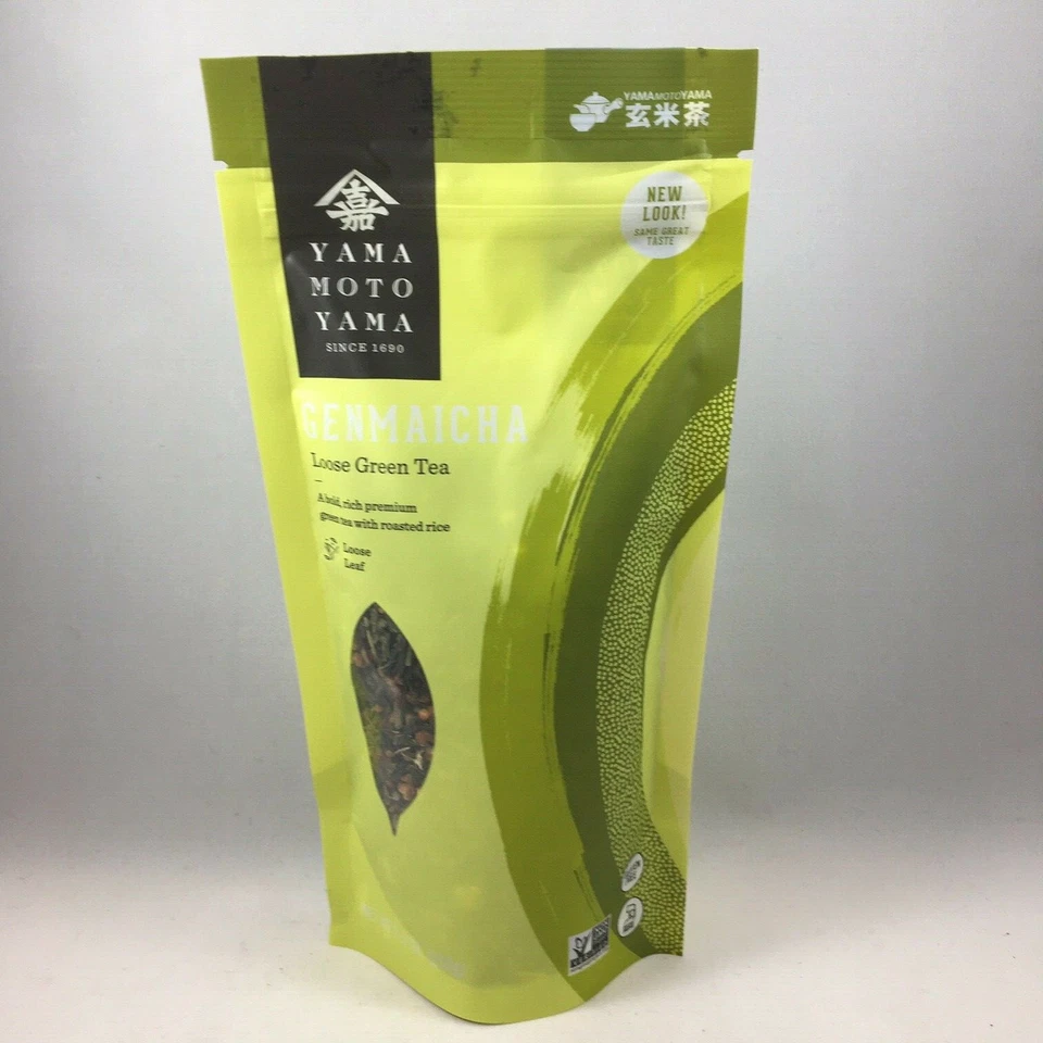 Té verde japonés Yamamotoyama Genmaicha con arroz tostado y semillas de sorgo 5,3 oz Foto 2 de 4