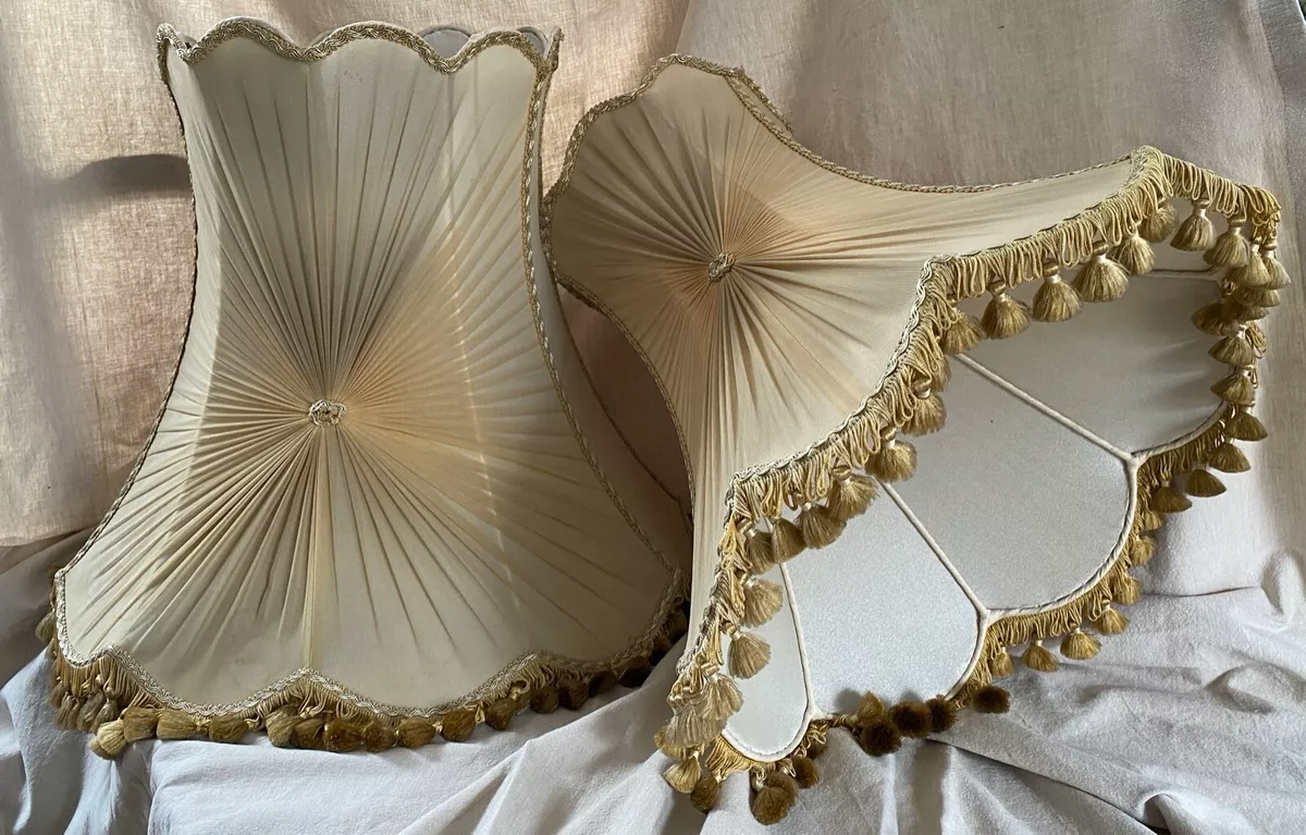 Vintage silk lamp sale shades