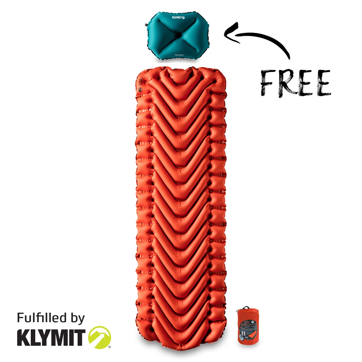 Free Klymit Pillow X Large with Insulated Static V Sleeping Camp