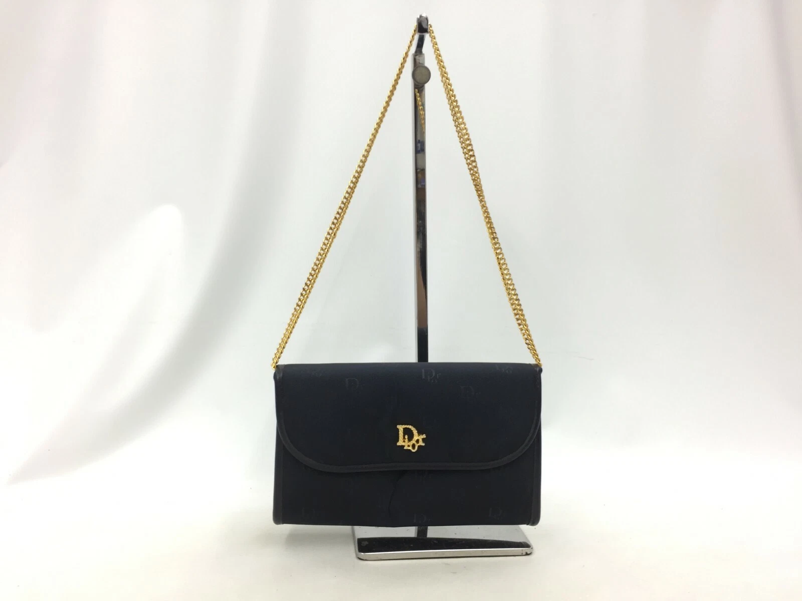 Authentique sac à bandoulière Christian Dior tissu matelassé toile chaîne 0E260140n