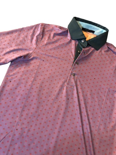 Neu mit Etikett Greyson Polo Herren Small Golf Frühling Garten Windblume Kurzarm Wolf - Bild 9 von 15