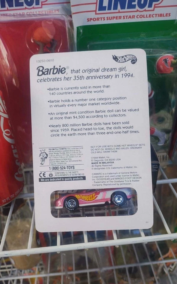 Barbie Camaro Hot Wheels 1994 rosa 35 aniversario  Foto 3 de 3