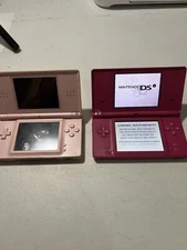 Nintendo DS Dark Pink Tested .  Nintendo DS Lite Console Untested