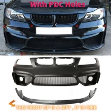 Front Bumper  w/ PDC Holes For BMW 3 Series E90/E91 F80 2005-2008 Fit M4 Style