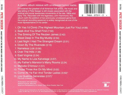 PETE SEEGER - WAIST DEEP IN THE BIG MUDDY AND OTHER LOVE SONGS NEW CD
