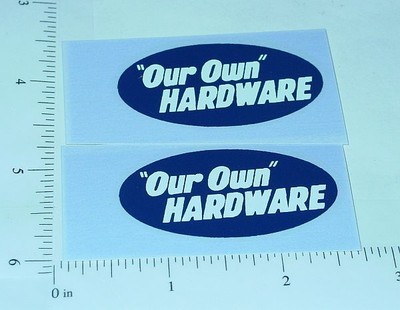 Pair Tonka Our Own Hardware Utility Truck Stickers TK-033