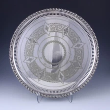Walker & Hall silver plate tray, or salver