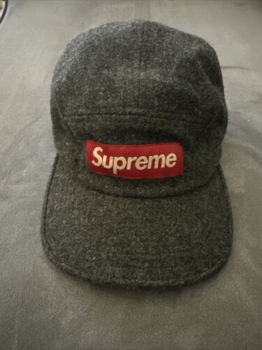 SUPREME CORDUROY CAMP CAP - BLACK - OS - S/S 2018 - 100% AUTHENTIC