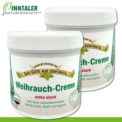 2 x 200 ml Weihrauch-Creme extra stark Inntaler Naturprodukte Made in Germany