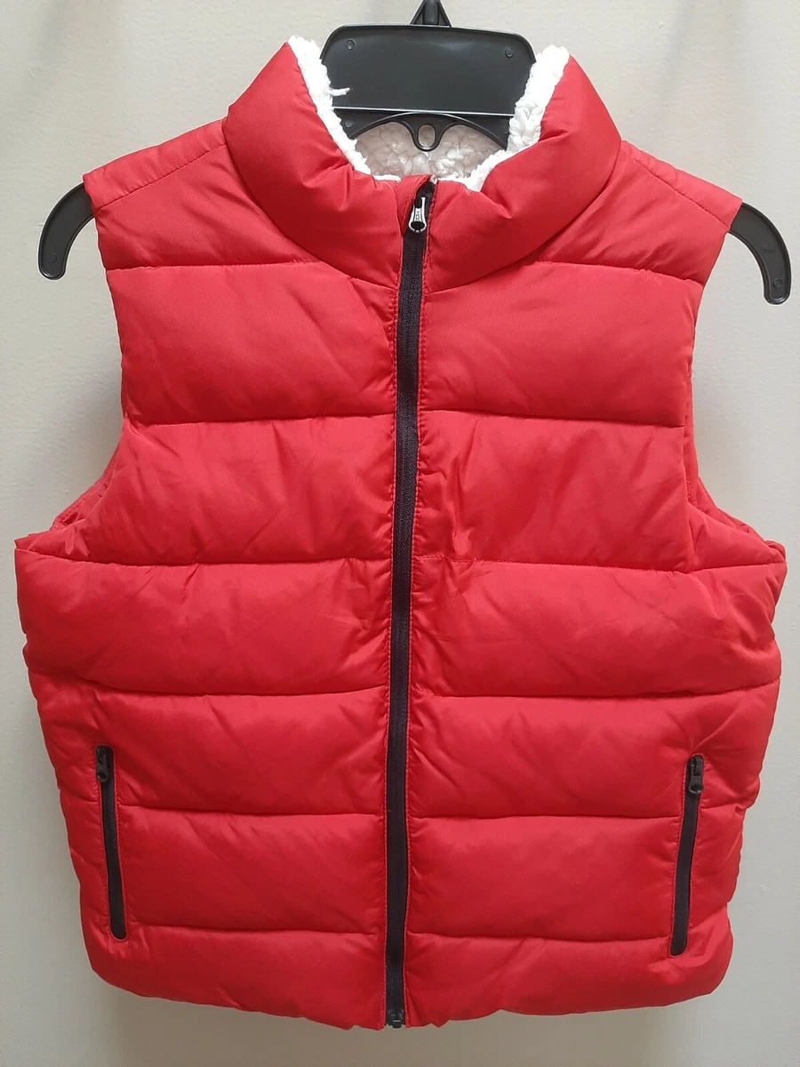Kids red puffer vest hot sale