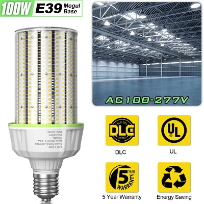 KUKUPPO 100W LED Corn Light Bulbs, 15000Lumen E39 Mogul Base AC110-277V, 5000K Daylight