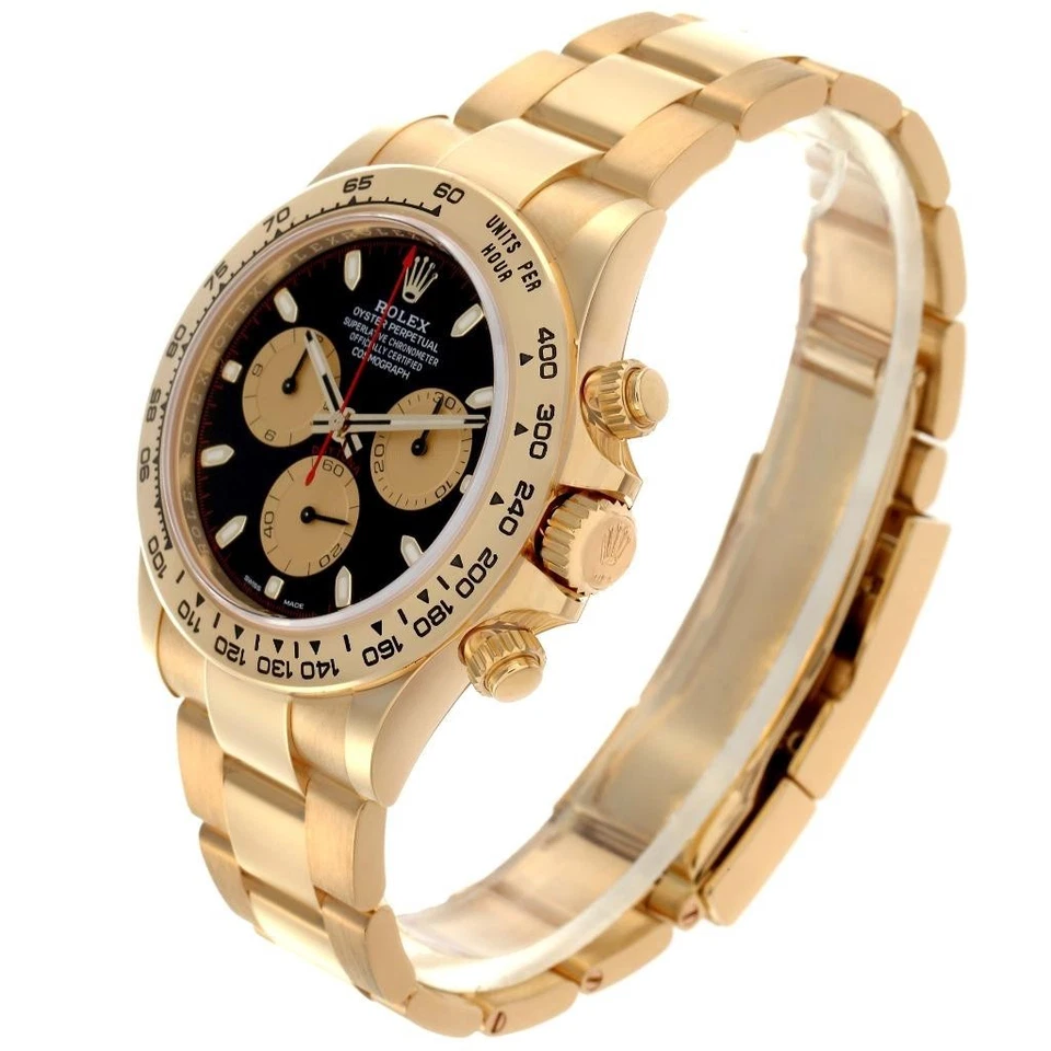 Rolex Daytona Cosmograph Black Dial Yellow Gold Mens Watch 116508 - Image 4 of 4