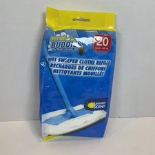 SCRUB BUDDIES Wet Sweeper Refill Cloths 20 Ct Swiffer 8" x 11.5"