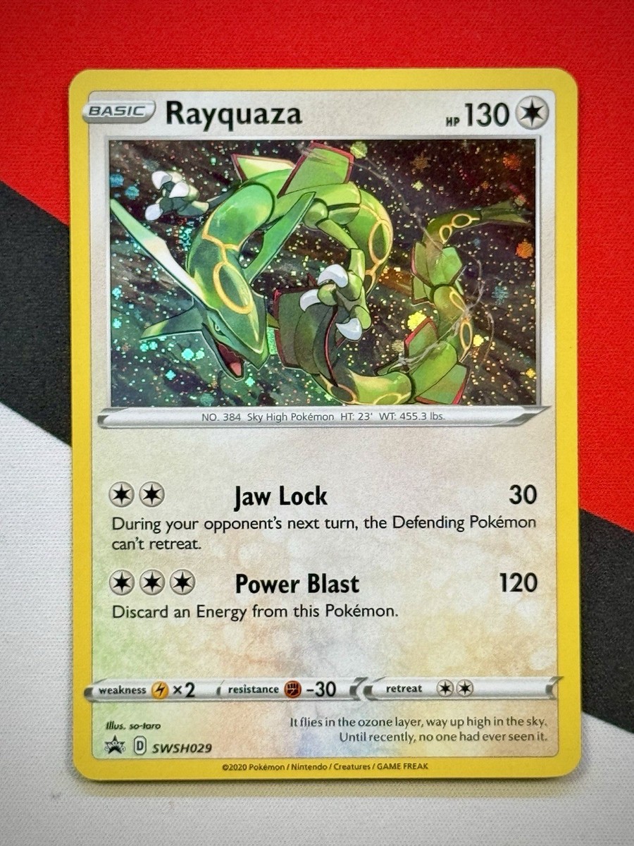 Rayquaza SWSH029 Black Star Promo Holo Pokemon Card NM | eBay