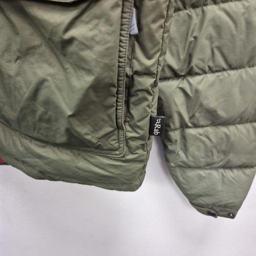 Rab Mens Sanctuary Down Pertex Puffer Green Green Hooded Coat Jacket Size Small - Picture 5 of 11