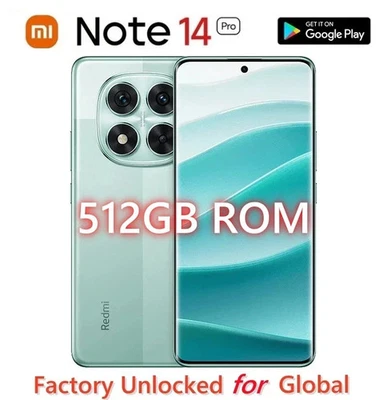 VAT Free! Xiaomi Redmi Note 14 Pro 5G NFC OTA China Rom for Global, English Only