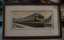 Lithograph Of The General Motors Train 'The Erie Limited'
