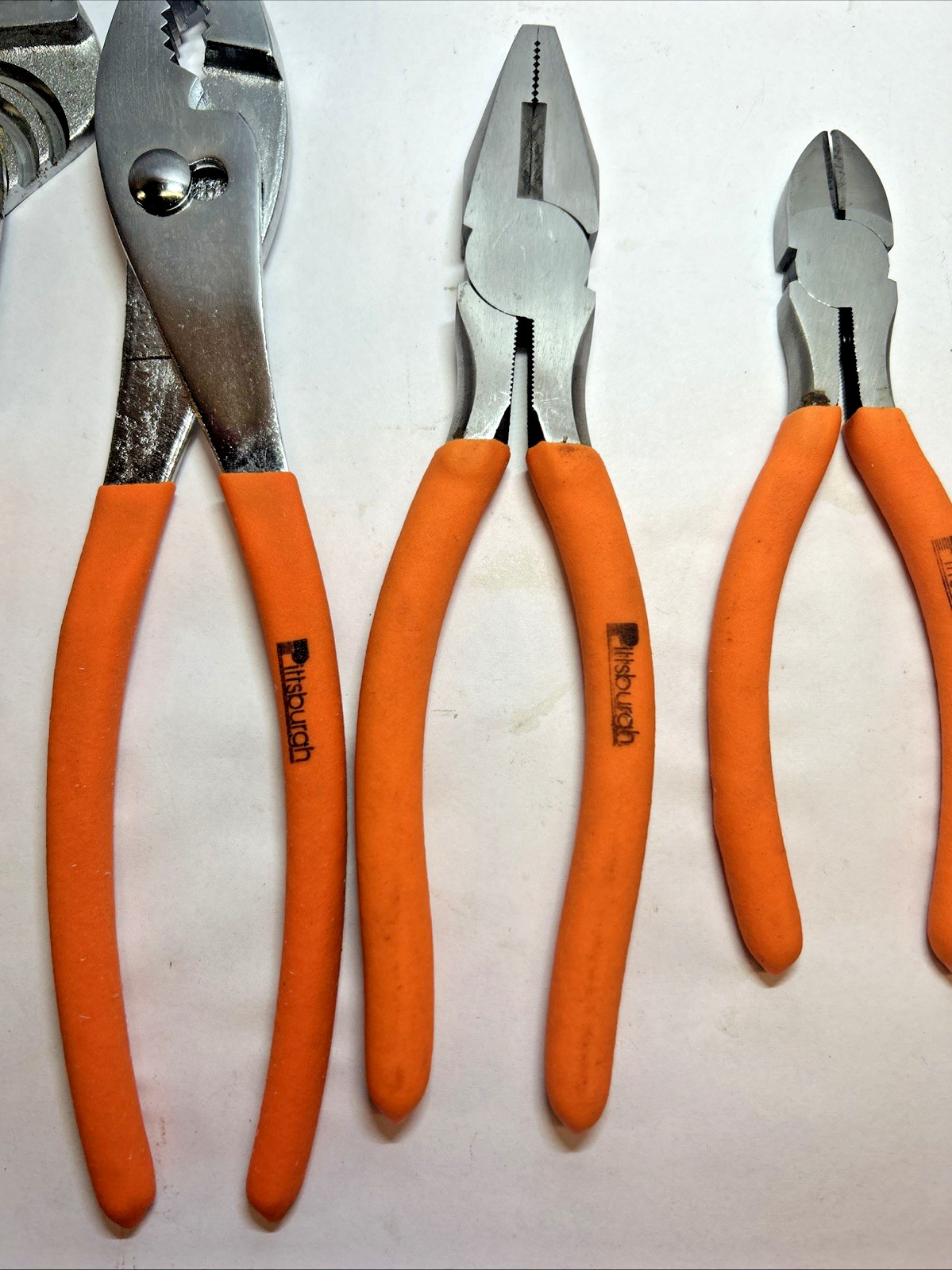 PITTSBURGH 5 pc Various Plier Set Carbon Steel Linesman Long Nose Cutter