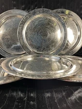 Pottery Barn Rustic Metal Charger Plates Set of 6 New Other 13” NICE!!