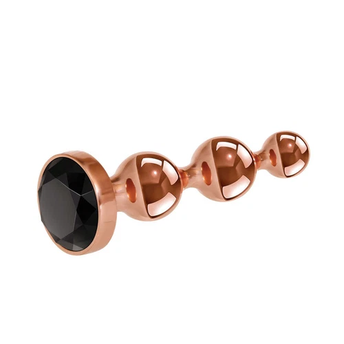 Gender X GOLD DIGGER Large - Rose Gold Large Butt Plug with Black Gem Base - Imagen 7 de 9