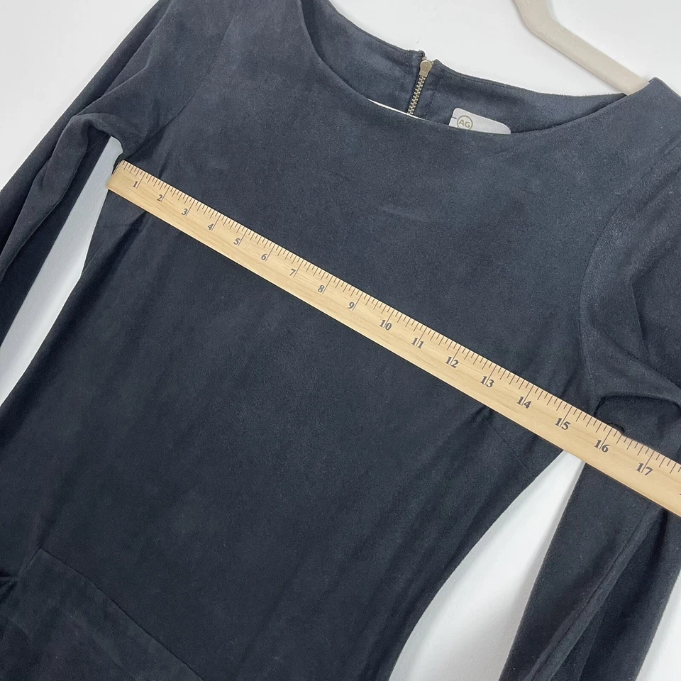 Ag Black Suede Mini Dress Women’s Size XS Adriano Goldschmied - Image 4 of 4