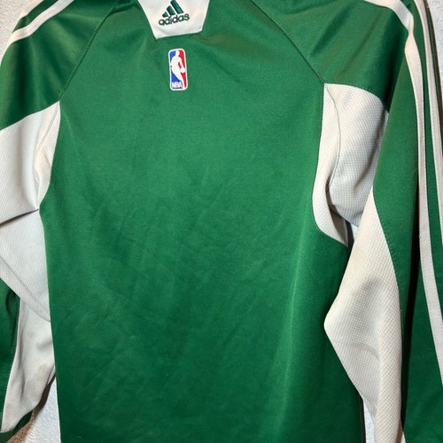 Adidas Boston Celtics NBA Long Sleeve Jersey Top Green White Kids size large L - Picture 11 of 13