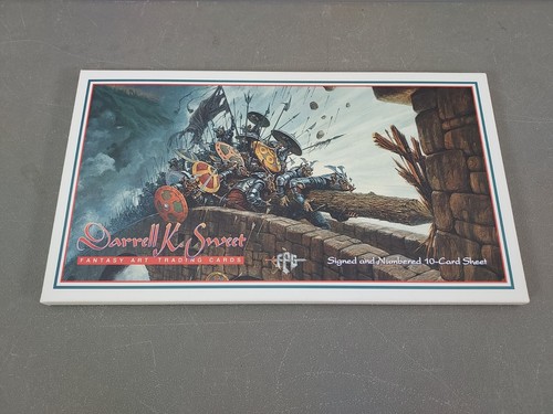 1994 Darrell Sweet Signed Numbered Fantasy Art 10 Trading Card Sheet FPG 7" x 13 - Picture 2 of 8