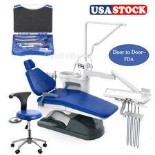 Dental Unit Chair Computer Controlled DC Motor&Stool/ Low& High Speed Handpiece