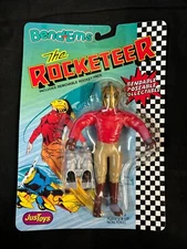 THE ROCKETEER - Just Toys BEND-EMS Figure w/ Rocket Pack - OPENED COMPELTE 1991