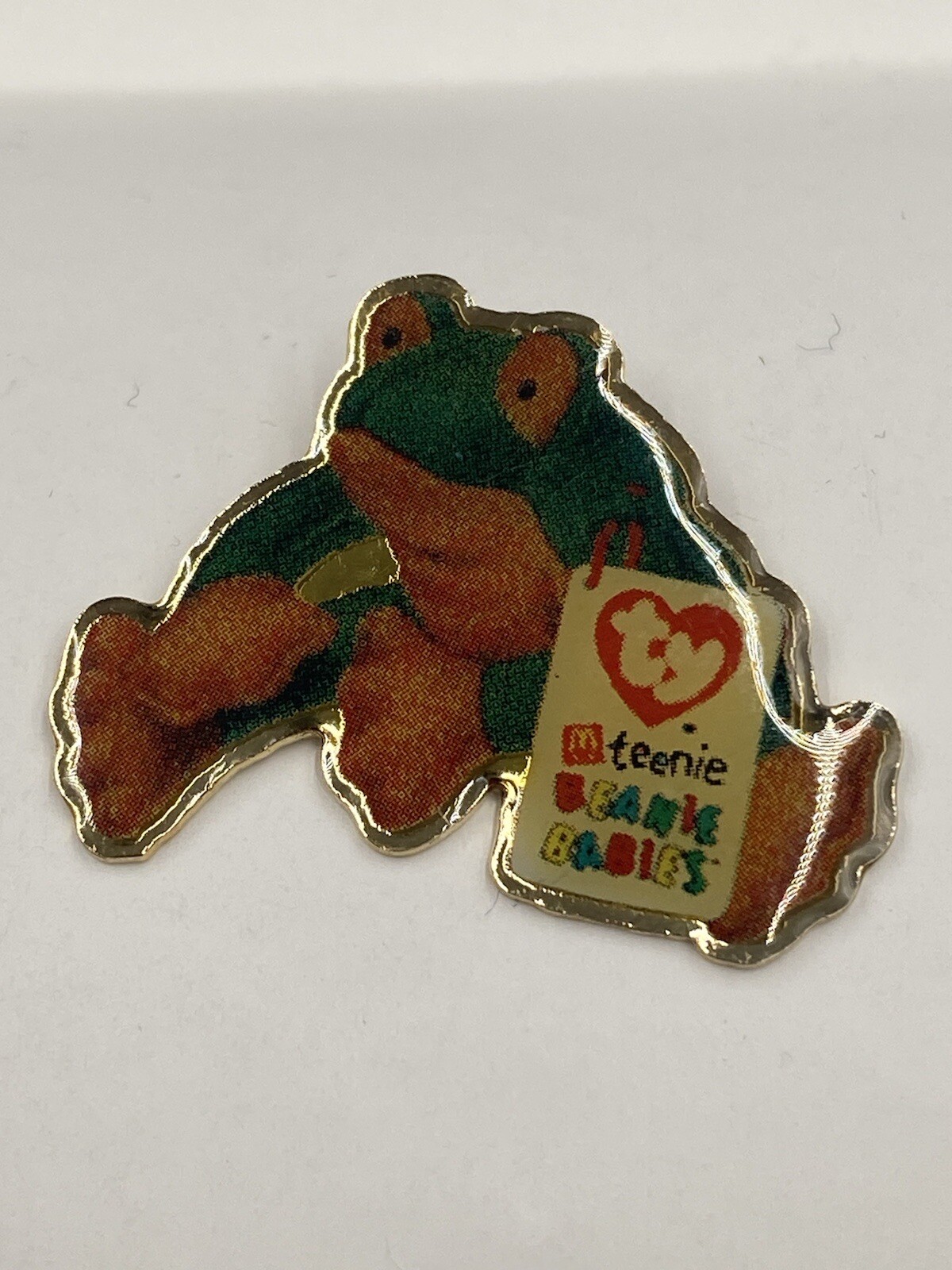 VTG Smooth The Frog TY Teenie Beanie Babies McDonalds Crew Lapel Pin Brooch