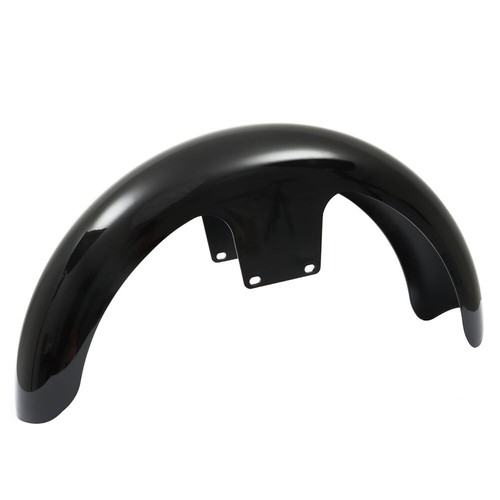 19" Wheel Wrap Front Fender ABS Vivid Black For Touring Custom Bagger Road King - Picture 4 of 19