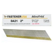 2" DA21 ANGLE FINISH NAILS 15GA BRITE 1,000ct | UDA21M