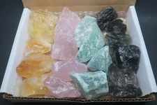 Quartz Collection Citrine Rose Quartz Aventurine Smoky Quartz 20 Piece Lot