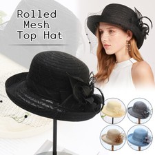 Vintage Royal Elegant Hat Mesh Veil Cap Headpiece Clip Wedding Party Fascinator