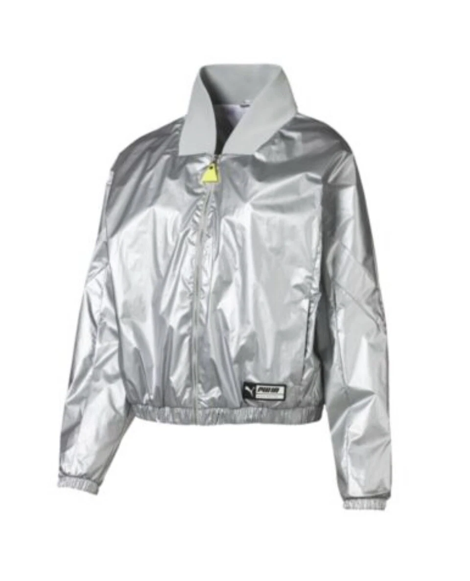 Silver windbreaker deals womens