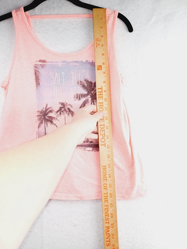 Fully tilt Tank Top Womens X-Large Orange “Salt in the Air Sand in My Air” - Image 3 of 4