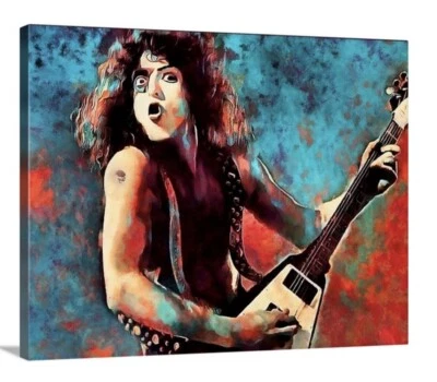 Paul Stanley KISS Canvas 16x20 Wall Art Starchild Guitar Gene Simmons - Image 1 of 2