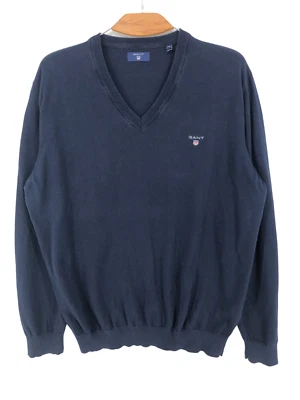 Gant Homme Pull Col En V Bleu Taille 2XL - Photo 1/4