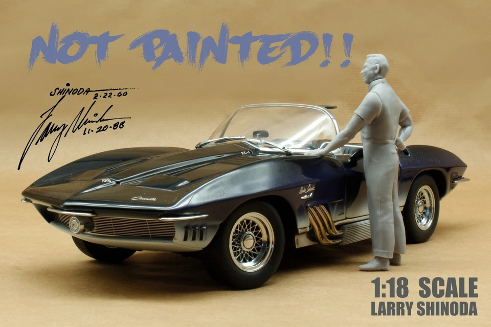 CHEVROLET CORVETTE МАКО АКУЛА АВТО ИСКУССТВА LARRY SHINODA РЕЗИНОВАЯ ФИГУРКА 1:18 - Изображение 4 из 4