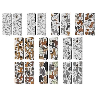 HEAD CASE DESIGNS DOG BREED PATTERNS 4 LEATHER BOOK CASE FOR MOTOROLA PHONES